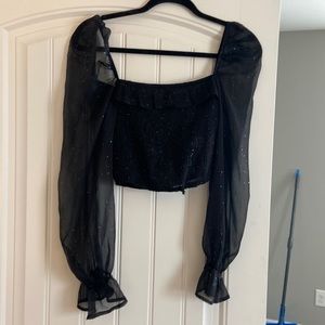 wild honey two piece sparkly colorful glitter black set